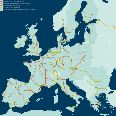 (HST) Hogesnelheidslijnen Europa